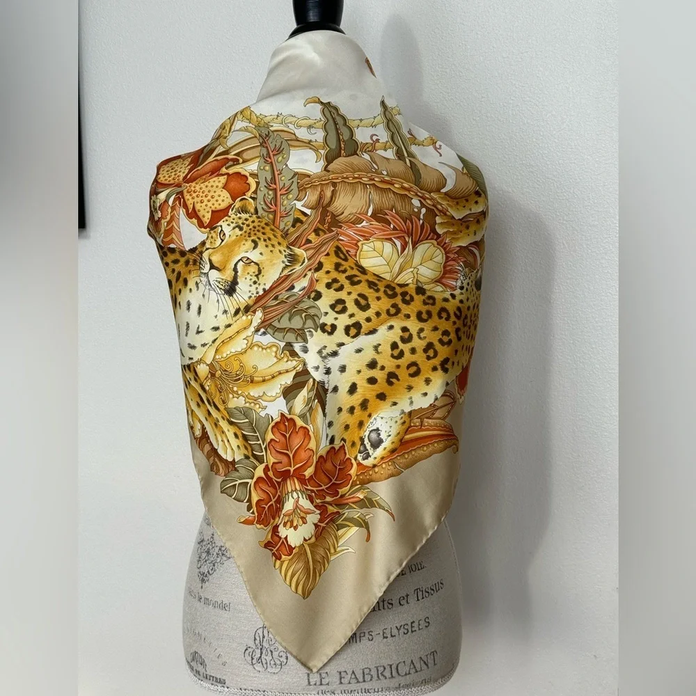 Salvatore Ferragamo Silk Scarf Animal Print